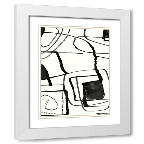 In The Neighborhood I White Modern Wood Framed Art Print with Double Matting by Jill, Susan