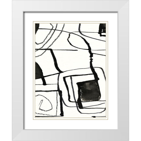 In The Neighborhood I White Modern Wood Framed Art Print with Double Matting by Jill, Susan