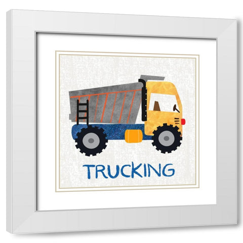 Trucking White Modern Wood Framed Art Print with Double Matting by Knutsen, Conrad