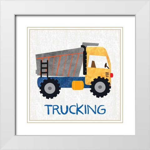 Trucking White Modern Wood Framed Art Print with Double Matting by Knutsen, Conrad