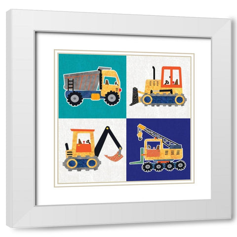 Construction White Modern Wood Framed Art Print with Double Matting by Knutsen, Conrad