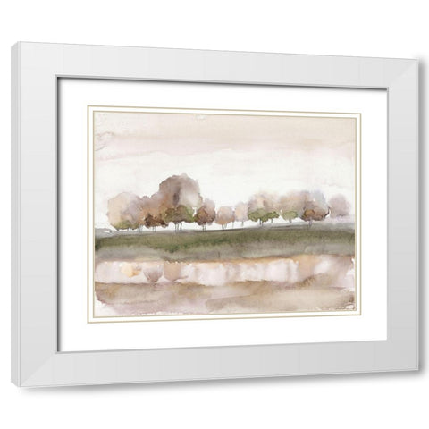 Soft Welcome Sprint White Modern Wood Framed Art Print with Double Matting by Nan