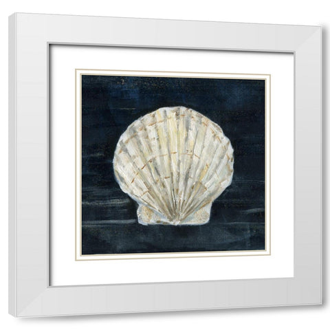 Night Shell I White Modern Wood Framed Art Print with Double Matting by Swatland, Sally