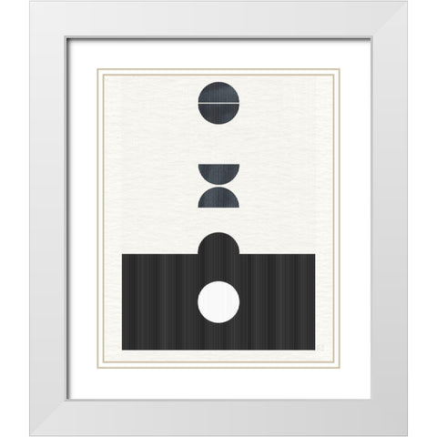 Eclipse I White Modern Wood Framed Art Print with Double Matting by Jill, Susan