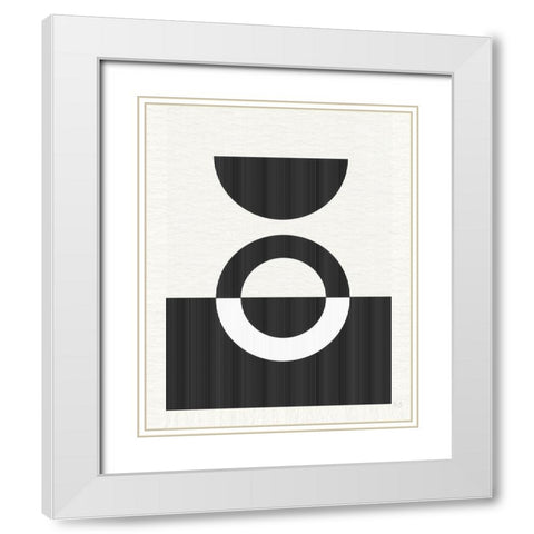 Eclipse III White Modern Wood Framed Art Print with Double Matting by Jill, Susan
