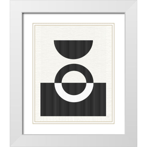 Eclipse III White Modern Wood Framed Art Print with Double Matting by Jill, Susan