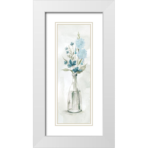 Aqua Sea II White Modern Wood Framed Art Print with Double Matting by Robinson, Carol