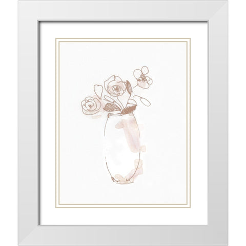 Boho Arrangement II White Modern Wood Framed Art Print with Double Matting by Swatland, Sally