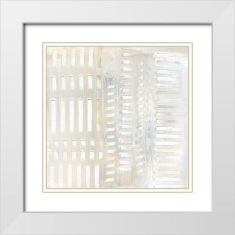 Birch Pattern II White Modern Wood Framed Art Print with Double Matting by Jill, Susan