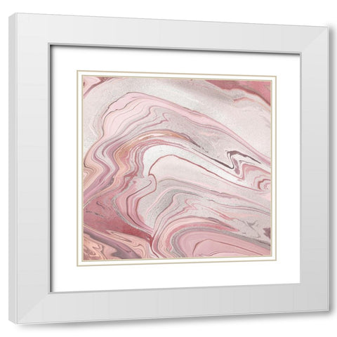 Modern Reflections White Modern Wood Framed Art Print with Double Matting by Nan