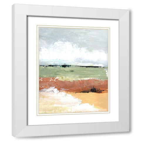 Quiet Prairie Grove I White Modern Wood Framed Art Print with Double Matting by Tava Studios
