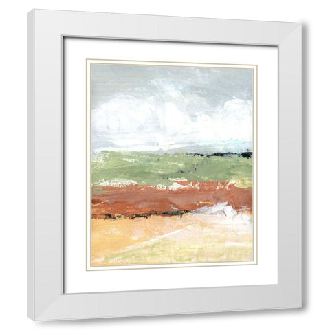Quiet Prairie Grove II White Modern Wood Framed Art Print with Double Matting by Tava Studios