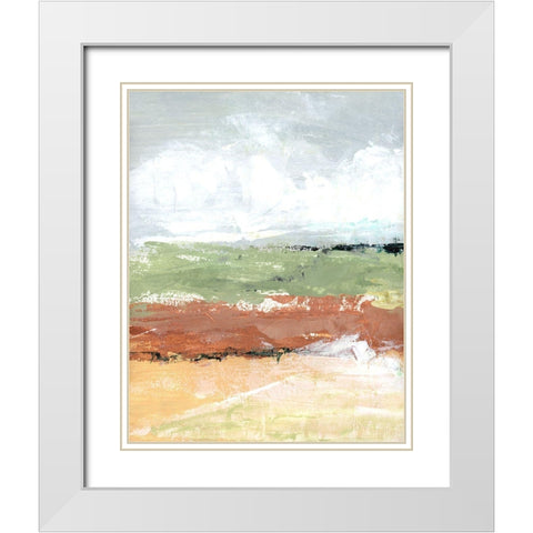 Quiet Prairie Grove II White Modern Wood Framed Art Print with Double Matting by Tava Studios