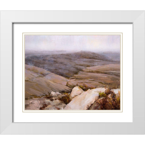 Main Mist White Modern Wood Framed Art Print with Double Matting by Swatland, Katie
