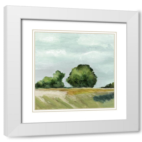 Ridgeline Vintage I White Modern Wood Framed Art Print with Double Matting by Tava Studios