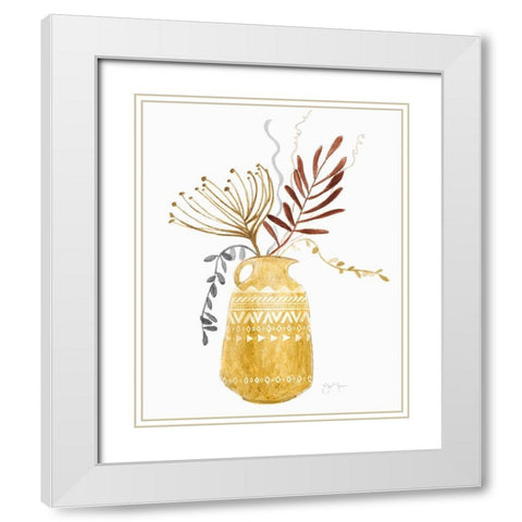 Sunset Meadow Picks I White Modern Wood Framed Art Print with Double Matting by Tava Studios