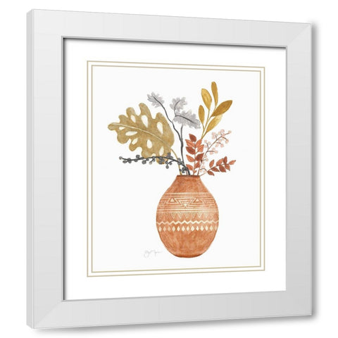 Sunset Meadow Picks II White Modern Wood Framed Art Print with Double Matting by Tava Studios