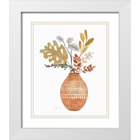 Sunset Meadow Picks II White Modern Wood Framed Art Print with Double Matting by Tava Studios