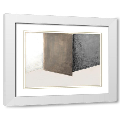 Shape Shift I White Modern Wood Framed Art Print with Double Matting by Tava Studios