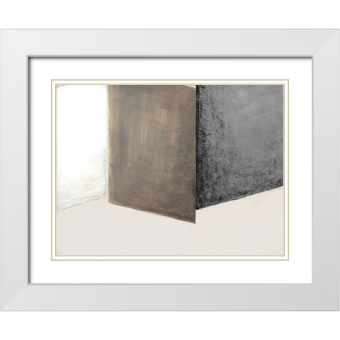 Shape Shift I White Modern Wood Framed Art Print with Double Matting by Tava Studios