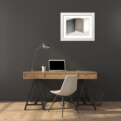 Shape Shift II White Modern Wood Framed Art Print with Double Matting by Tava Studios
