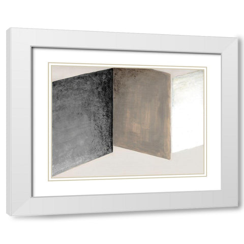 Shape Shift II White Modern Wood Framed Art Print with Double Matting by Tava Studios