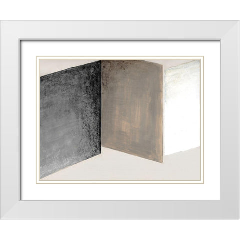Shape Shift II White Modern Wood Framed Art Print with Double Matting by Tava Studios