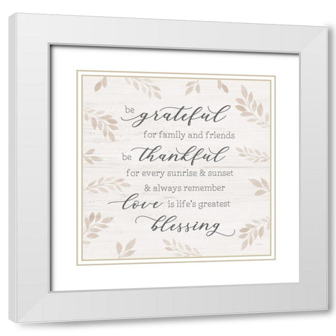 Lifes Greatest Blessing White Modern Wood Framed Art Print with Double Matting by Carpentieri, Natalie
