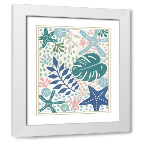 Ocean Treasures White Modern Wood Framed Art Print with Double Matting by Carpentieri, Natalie