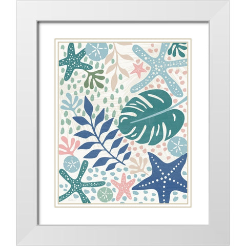 Ocean Treasures White Modern Wood Framed Art Print with Double Matting by Carpentieri, Natalie