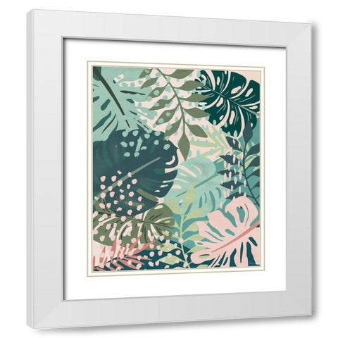 Island Tropics I White Modern Wood Framed Art Print with Double Matting by Carpentieri, Natalie
