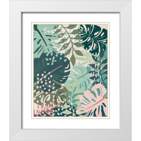 Island Tropics I White Modern Wood Framed Art Print with Double Matting by Carpentieri, Natalie