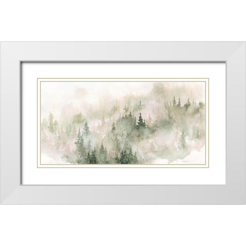 Misty Mountains Sides White Modern Wood Framed Art Print with Double Matting by Robinson, Carol