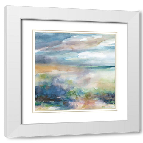 Southern Coast White Modern Wood Framed Art Print with Double Matting by Robinson, Carol