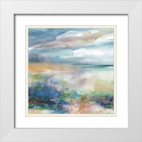 Southern Coast White Modern Wood Framed Art Print with Double Matting by Robinson, Carol