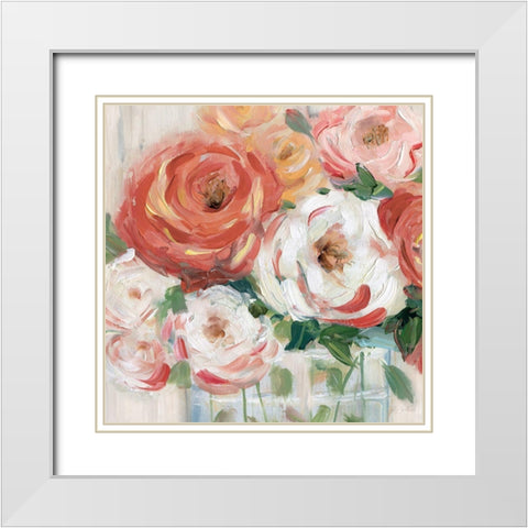 Naive Bouquet I White Modern Wood Framed Art Print with Double Matting by Swatland, Sally