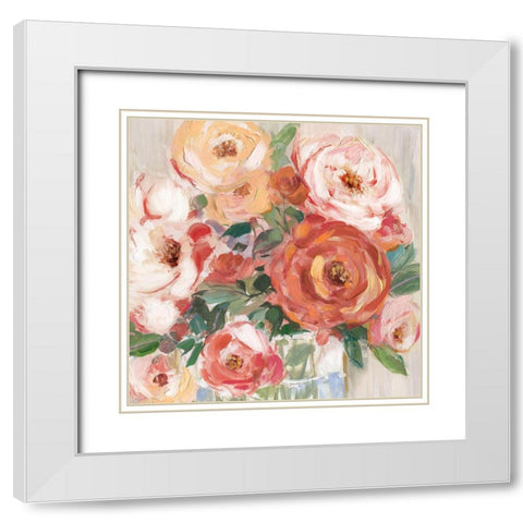 Naive Bouquet II White Modern Wood Framed Art Print with Double Matting by Swatland, Sally