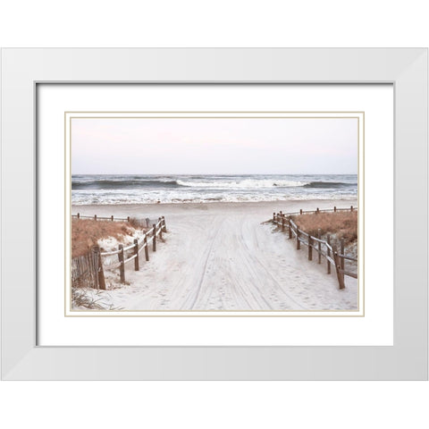 OBX Path White Modern Wood Framed Art Print with Double Matting by Carpentieri, Natalie