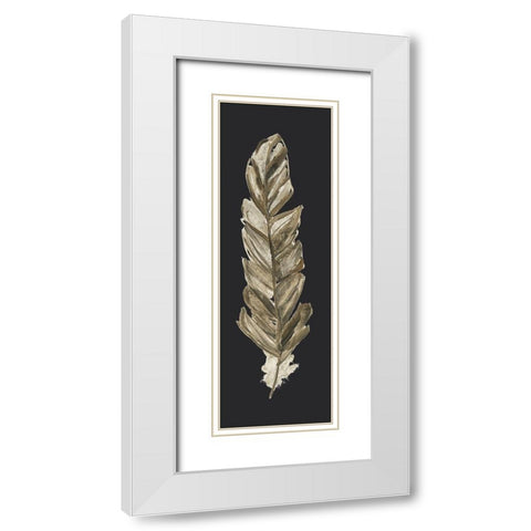 Soft Feather on Black II White Modern Wood Framed Art Print with Double Matting by Swatland, Sally