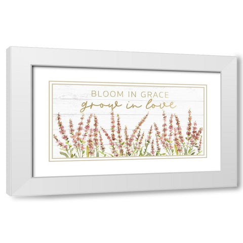 Grow in Love White Modern Wood Framed Art Print with Double Matting by Robinson, Carol