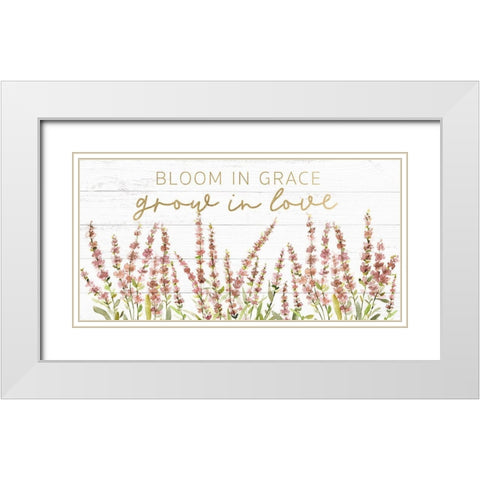 Grow in Love White Modern Wood Framed Art Print with Double Matting by Robinson, Carol