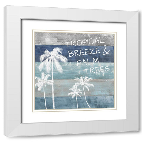 Tropical Breeze White Modern Wood Framed Art Print with Double Matting by Craven, Katrina