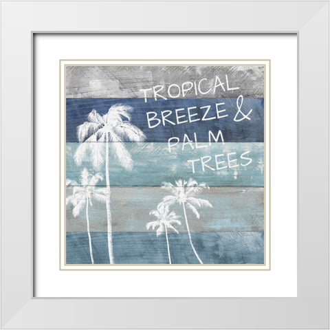Tropical Breeze White Modern Wood Framed Art Print with Double Matting by Craven, Katrina