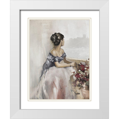 Romantic Soft Window White Modern Wood Framed Art Print with Double Matting by Orme, E. Anthony