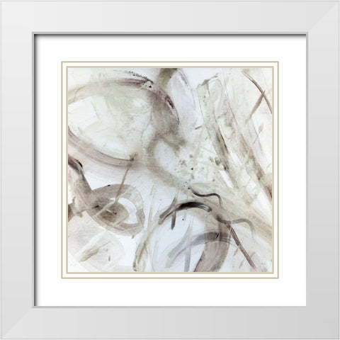 Walking In The Rain I White Modern Wood Framed Art Print with Double Matting by Jill, Susan