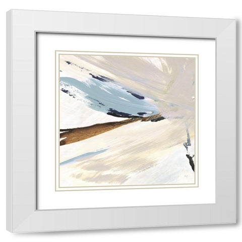 Dancing Wind I White Modern Wood Framed Art Print with Double Matting by Jill, Susan