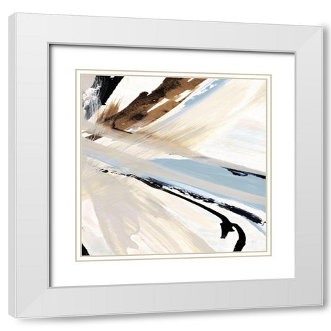 Dancing Wind IV White Modern Wood Framed Art Print with Double Matting by Jill, Susan