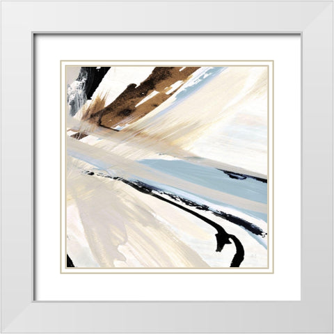 Dancing Wind IV White Modern Wood Framed Art Print with Double Matting by Jill, Susan