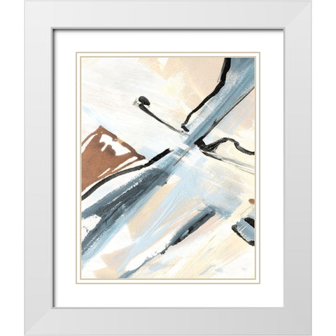 Dancing Wind Revisit I White Modern Wood Framed Art Print with Double Matting by Jill, Susan