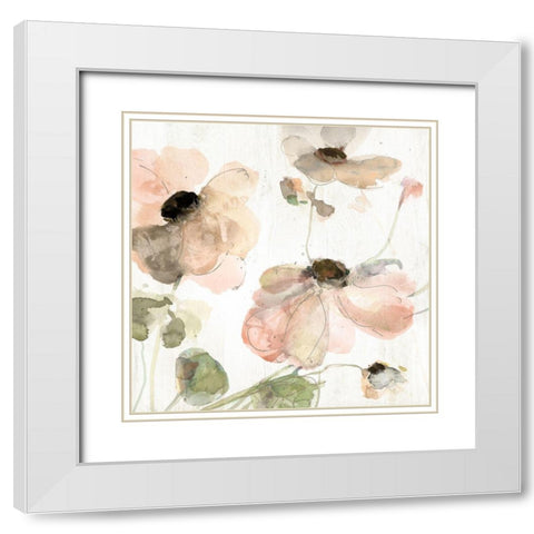 Soft Spring Pop II White Modern Wood Framed Art Print with Double Matting by Swatland, Katie